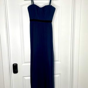NWT, BCBGMaxAzria long, flowy dress. Straps can be removed for strapless.